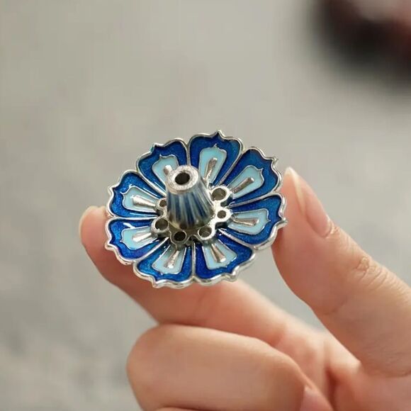 Incense Bundle of 3 Shimmering Holders Red, Blue & Green (VERY SMALL) - Picture 6 of 14